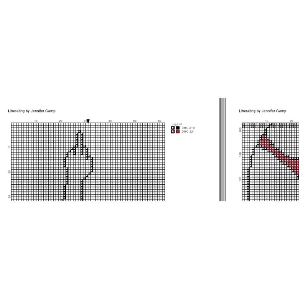 Subversive Middle‎ Finger Female Women Feminine - Cross Stitch Pattern Kit - Picture 4 of 5